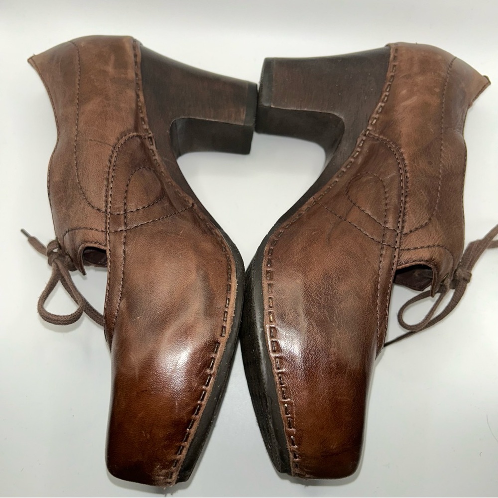 Dansko brown leather Mary Jane lace up heels size 40 - Picture 4 of 6